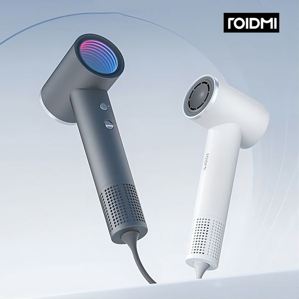 Secadores de cabello Roidmi Miro Secador Asequible Alta Velocidad 65ms Flujo de aire rápido Bajo Ruido Smart Temperatura Control 20 millones de iones negativos 230922