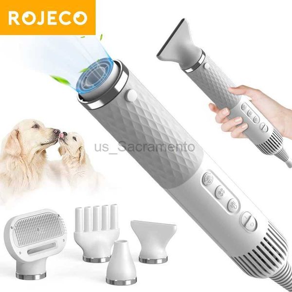 Sèche-cheveux ROJECO Portable 2 en 1 sèche-cheveux pour animaux de compagnie pour chiens chat toilettage peigne brosse NTC contrôle intelligent professionnel chien sèche-cheveux souffleur pour animaux de compagnie 240329