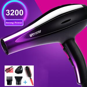 Sèche-cheveux Forte puissance 3200W Sèche-cheveux ionique Femme Sèche-vent professionnel Silencieux Dégradé Outil de coiffage Peigne Buse 230922