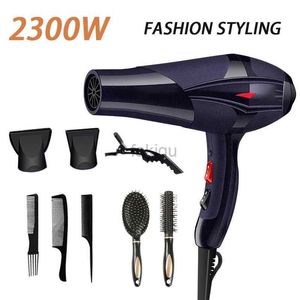 Sèche-cheveux Super sèche-cheveux ionique avec brosse de peigne de buse 220V accessoires de coiffure professionnelle salon de coiffure outils de coiffure à la main 240401