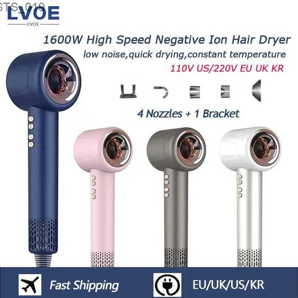 Secadores de pelo Secador de pelo de súper alta velocidad Ion negativo profesional 220 V Secado rápido Electrodomésticos Control de temperatura constante Secador de pelo