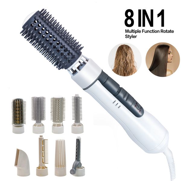 Secadores de cabello UKLiss 8 en 1 Air Brush Secador Profesional Set Multifunción Lisina de preparación Herramienta de estilo Waver de cepillo para el cabello 230812