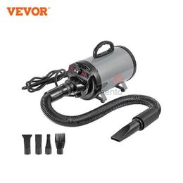 Sèche-cheveux VEVOR 2000W/2.7HP Sèche-cheveux pour chien Contrôle de la température à vitesse réglable avec 4 buses et tuyau extensible pour le toilettage des poils d'animaux 240329