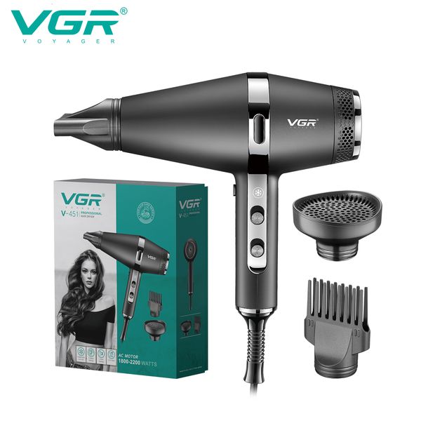 Sèche-cheveux VGR Sèche-linge professionnel Ions négatifs Styling Vent fort Séchage Outil de soins à domicile V451 230821