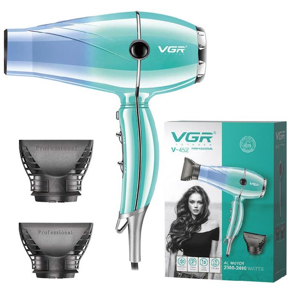 Sèche-cheveux VGR V452 20002400W AC Motor High Speed Professional Electric Salon Dryer with Concentrator Buse 230821