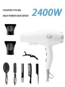 Sèchers de cheveux White Hair Dryer Blower Collector Brush Brush pour salon Super Strong Barber Accessoires Pro Style Tools Livraison gratuite 240401