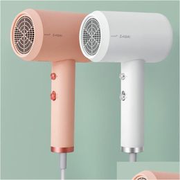 Haardrogers Youpin Zhibai Anion Föhn Mini Draagbaar 1800W Sneldrogend Licht Mi Blow Tools Voor Reizen Thuis El 3026391 Haarproductie Dhy1F