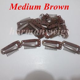 Haarverlenging clips 3.8 cm met 10 tanden hair extensions gereedschap voor haarproducten pruiken inslag 6 kleuren 100 stks/partij