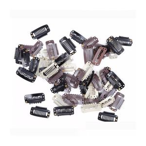Clips de extensión de cabello Boquero clip negro marrón blanco 100 piezas de alta calidad en productos de entrega de gotas Accesorios de accesorios Dhadr