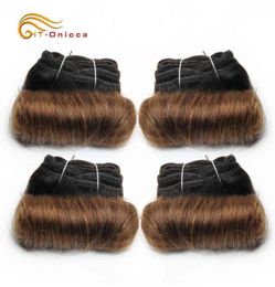 Extensions de cheveux pièces Mechones De Cabello Rizado Brasileo 100% Humano 4 Mechones Pelo Afro 1b 30 Borgoa Extensin Remy 5 6 y 7 Pulgadas 2102229379134