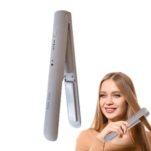 Haar ijzer Draadloze platte rechtbrenger richter Mini Professional Curling Styling Tools 240423