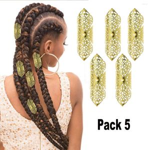 Joyería para el cabello 5x nórdico vikingo filigrana cuentas de metal Dreadlock anillo peluca tubo trenza vestido Pin Set Biker Boho mujeres accesorios declaración regalo