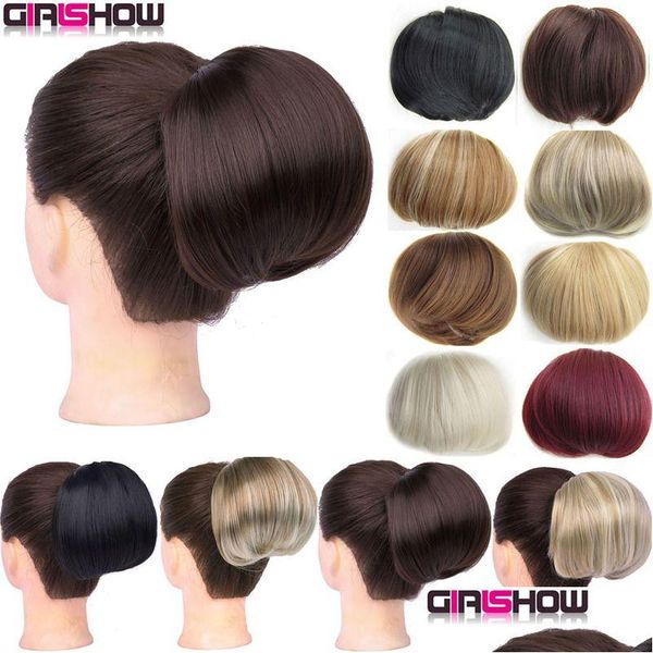 Bijoux de cheveux Girlshow Synthétique Mariée Chignon Donut Chignon Pièce Extension Pour Femmes Chapeaux 34 Couleurs 220805 Drop Livraison Hairjewelry Dhzyb