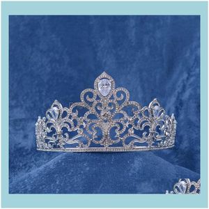 Haar sieraden sieradenclips BRIPS BARRETTES ZIRKON MICRO-CHIMNEY Champions Crown Bride Head Ornamenten bruiloft hoofdtooi aessories geschenken drop