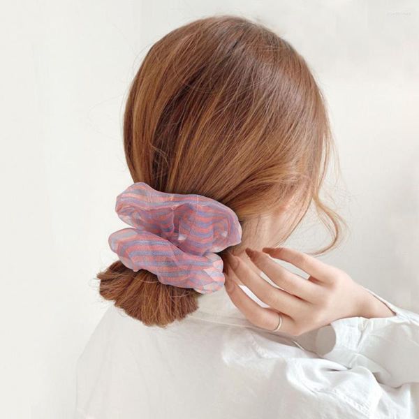 Bijoux de cheveux coréens grand tempérament du fil de racine européen rétro Scrunchie Fairy French Net Head Corde Accessoires élastiques