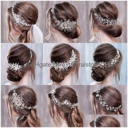 Haarsieraden Luxe Accessoires Voor Vrouwen Bloemhoofdbanden Bruid Tiara Hoofdband Hoofddeksel Haarband 220804 Drop Delivery Hairjewelr Dhuiw