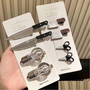 Haarsieraden Punk Haarspeld Hoofdtooi Mes Cool Clips Accessoires Voor Vrouwen Mannen Party 230718 Drop Delivery Hairjewelry Dhygf