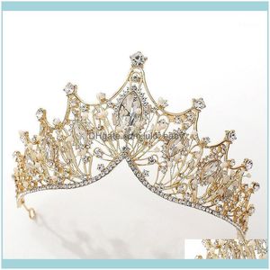 Bijoux de cheveuxpinces à cheveux Barrettes Acrddk fait à la main strass cristal diadème couleur or couronne de mariage pour femmes mariée bandeau bijoux Aessor