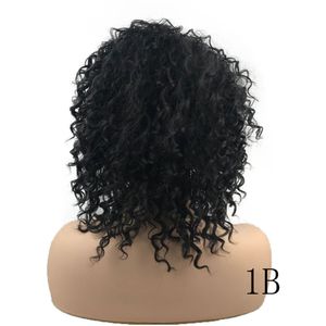 Kanten pruiken Dames Kort Krullend haar Gradiënt Hoge temperatuur Zijde Echt haar Pruiken Zwart Zijdeel Pruik Afro Krul Natuurlijk Volledige pruiken voor dames 150% zacht en comfortabel