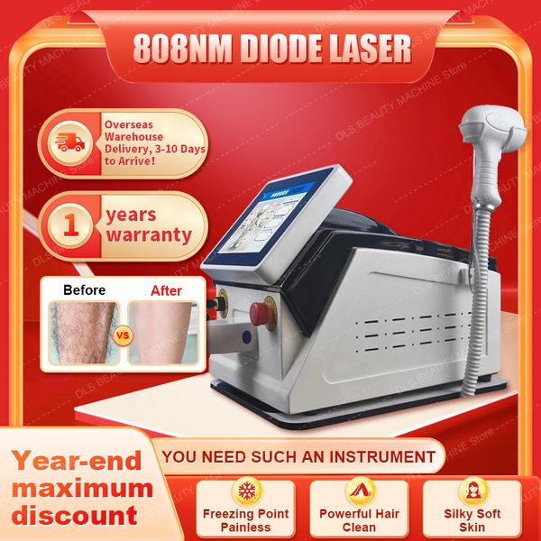 Hair Laser Removal professionnel 808nm Diode Laser épilation professionnelle Appareil Ice Platinum