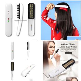 Productos de pérdida de cabello 2022 peine láser de regeneración de terapia de bajo nivel portátil con 16 diodos para uso personal en el hogar9956129 Drop entrega DH138