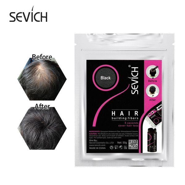 Productos para la caída del cabello, polvo de fibra capilar espesante instantáneo, 50g, fibras espesantes para la construcción del cabello, 10 colores