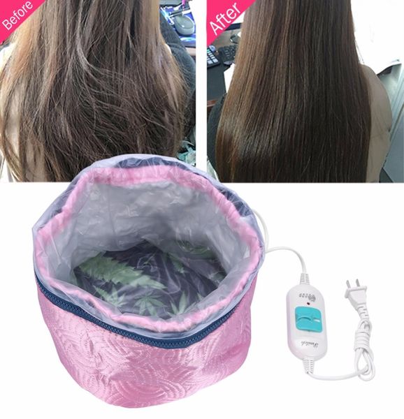 Mascarilla para el cabello Tapa de aceite para hornear Tratamiento térmico Tapa calefactora Protección de control de temperatura Mascarilla eléctrica para vaporizador de cabello 220 V 6095224