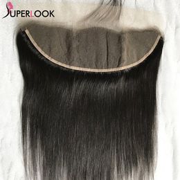 Morceaux de cheveux 13x4 Transparent Lace Frontal Clre Only Straight 4x4 Naturel Noir Brésilien Remy Humain Pré Plumé 230621