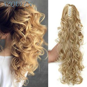 Haarstukken AZQUEEN Synthetische 20 Inch Fiber Claw Clip Golvende staart Extension Clip In Voor Vrouwen 230617