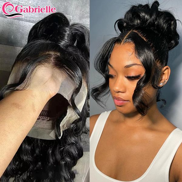 Morceaux de cheveux Body Wave 360 Lace Frontal tail Transparent 13x6 Front Human for Women Brazilian on Sale Gabrielle 230609