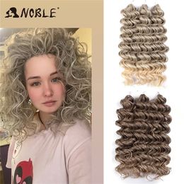 Morceaux de cheveux Tressage 24 pouces Deep Wavy Twist Crochet 300g Synthétique Afro Curly Braids Extensions Faux Locs 221103