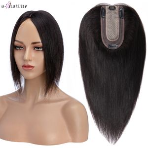 Haarstukken S-noilite Haartoppers 7x13cm Vrouwen Topper Haarclip Natuurlijk haar 100% echt haar Voor vrouwen Zijden basis Clip-in haarverlenging 230613