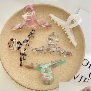 Haarspelden inkt haarklauwen massieve kleur plastic grijp clips vrouwen Koreaanse accessoires voor meisjes buckle bad paardenstaarthouder drop levering dhalv