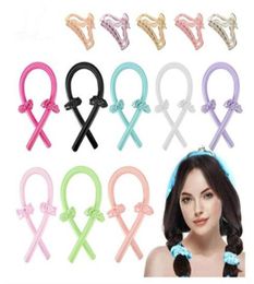 Hair Products Heatless Curling Rod Headband No Heat Silk Curls Ribbon Hair Rollers Sleeping Soft Headband Lazy Hair Accessoire GC16425680