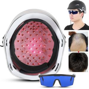 Hair Regrow Laser Helmet 64 Medical Diodes Treatment Hair Loss Solution Hair Fast Regrowth LLLT Laser Cap Free glass