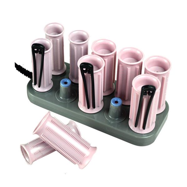 Rodillos para el cabello 10 unids/set rollo eléctrico tubo para el cabello rodillo calentado cabello rizado herramientas para peinar MH88 230505