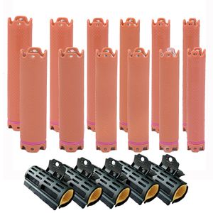 Haarrollers 10 stuks set 24V Verwarmd Standaard Lang Waterdicht Digitale Permanenten Staven Bars Snelle Verwarming Krulspelden 11cm 14cm 1811 230907