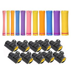 Rouleaux de cheveux 10pcs / set 24V Standard Digital Hair Rollers Éponge Clips Set Électrique Chauffé Perm Bigoudi Laine Curl Big Wave Curling Rod Bar 1808 230505