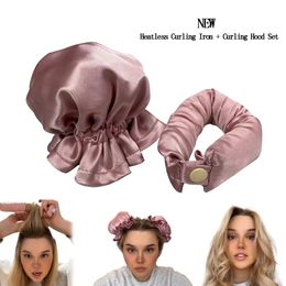 Haarrollers Heatless Curler Wand Big Waves Slaap Lazy Curling Magic Diy Curling Hood Set Zelfgebruik Styling Tools No Harm Hair Beauty Device 230811