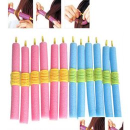 Hair Rollers Nieuwe 12 stcs Soft Bendy Diy Magic Curlers Tool Styling Sponge Curling9644306 Drop leveringsproducten Zorgtools Otayl