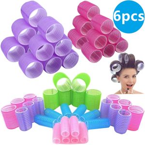 Hair Rollers Zelfgreep Haak Haar krulwagens Heatless Hair Roller Salon Haardressing Krullen Jumbo Maat Sticky Hair Styling Tools