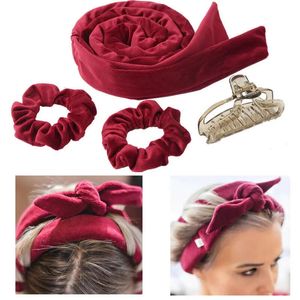 Bigoudis Femmes Heatless Curling Rod Bandeau Bowknot Bigoudis Paresseux Bigoudis Dormir Curl Bar Wave Formers DIY Outils De Coiffure 231202