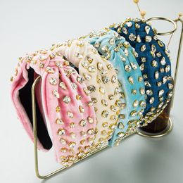 Haar rubberen band meisjes barokke luxe fluwelen knoopband hoofdband volwassen accessoires Jewley 230512
