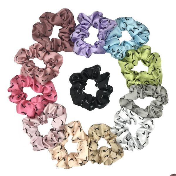 Haarelastiekjes 50 stks / partij 20 kleuren roze wimperhaar scrunchies groothandel elastische meisjes paardenstaarthouder elastische band hoofddeksels Dro Dhzkd