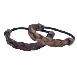 Haar rubberen bands gevlochten haar paardenstaarthouder synthetische pruik elastische rubberen bands banden stretch tevenytail accessoire ornament accessoires dh8se