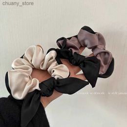 Haarrubberbanden Elastische haarbands Accessoires Scrunchies Grote meisjes Ties Koreaanse yoga voor vrouwen Vintage Bow Butterfly Headwear Rubber Ponytail Y240417