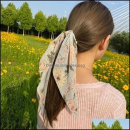 Bandas de goma para el cabello Flor Arco Cinta Lazos Chica Perla Cabeza Cuerda Banda 211643 Entrega de gotas 2021 Joyería Bdesybag Dhsk5