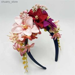 Hair Rubbers Bands New Fashion Femmes Mariage de mariage Boho Flowers Flowers Headwear Childre