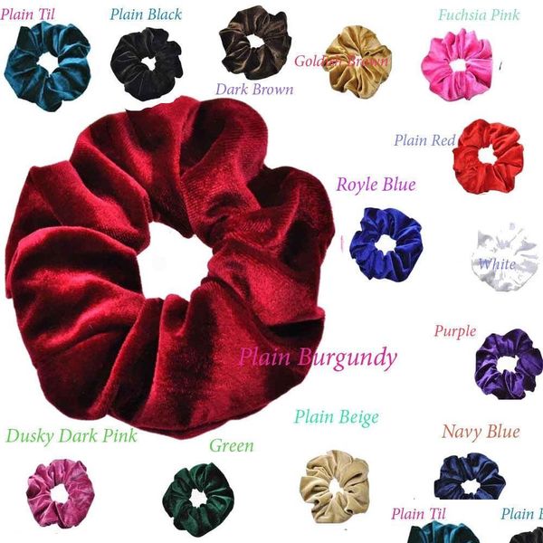 Bandas de goma para el cabello Scrunchies Venta al por mayor Bk Mujer Accesorios para el cabello para niñas Corbatas Corbatas para mujer Scrunchie Anillo para damas femeninas Dro Mjfashion Dhu47