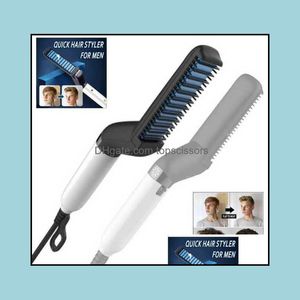 Hair Salon Care Styling Tools Producten Epack Elektrische kam Curling IJzeren Richter Curler Men Kammen Barber Hairdressing rechte borstel D D